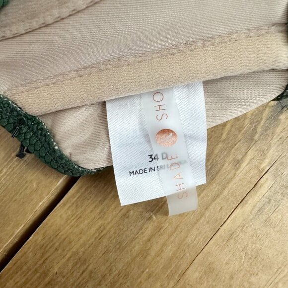 NWT Shade & Shore Green Textured Bikini Top‎ Swim 34D Light Lift - Picture 4 of 7